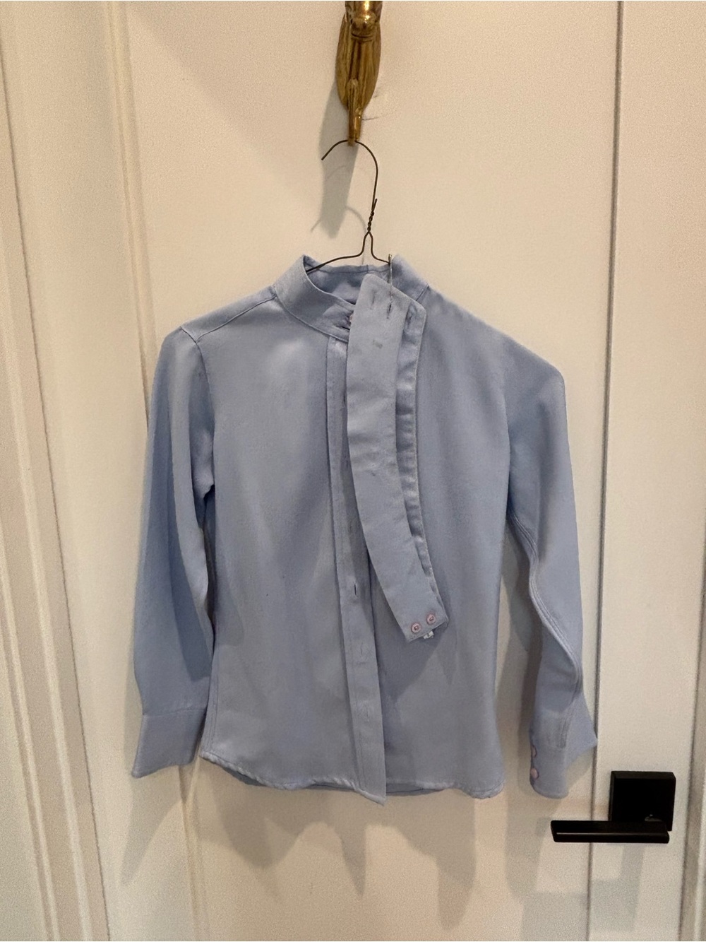Light Blue Girls' Long-Sleeve Shiw Shirt